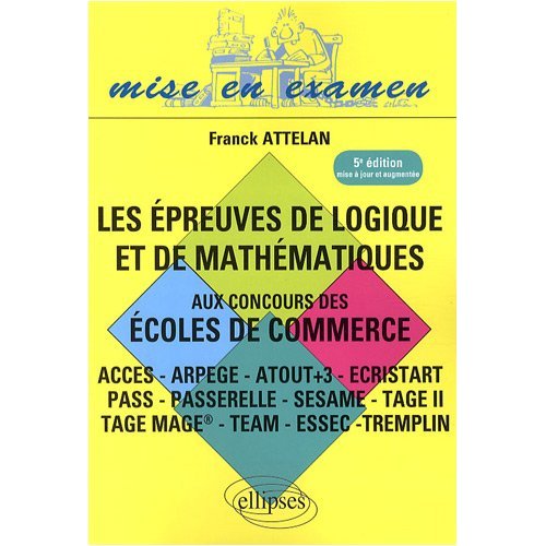 Epreuves de logique et de mathématiques